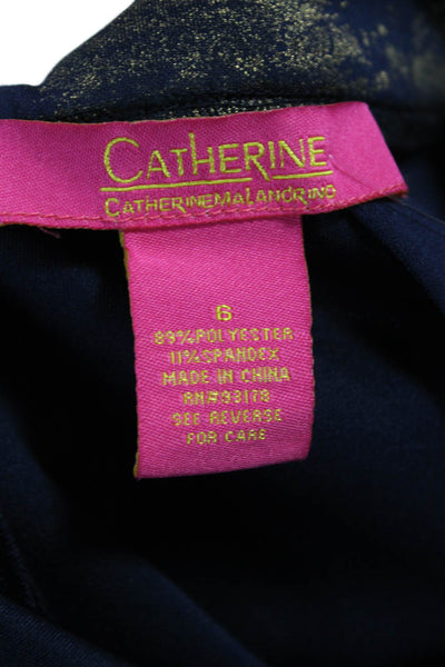 Catherine Catherine Malandrino Women Blue Mini Pencil Skirt Polyester Size 6