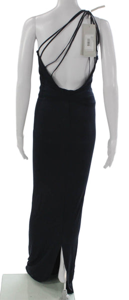 Arje Women Maxi One Shoulder Sleeveless Blue Modal Dress Size S