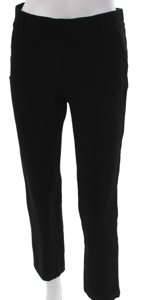 Quince Women Black Dress Pants Polyester Blend Zip Solid Size M