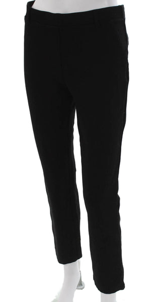 Quince Women Black Dress Pants Polyester Blend Zip Solid Size M