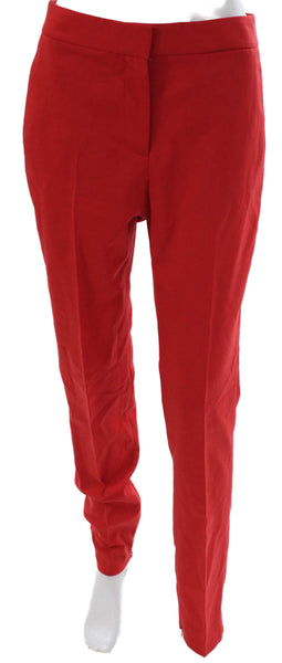 Argent Women Red Wool Ankle Pants Zip Solid Inseam 32 Size 6