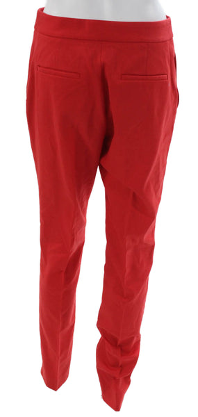 Argent Women Red Wool Ankle Pants Zip Solid Inseam 32 Size 6