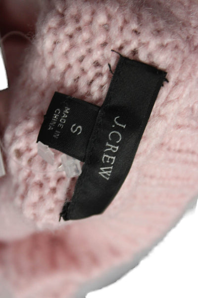 J Crew Women Pink Acrylic Crew Neck Long Sleeve Pullover Sweater Size S