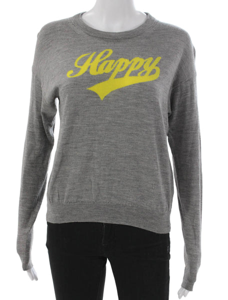 Zadig & Voltaire Womens Merino Wool Pullover Crew Neck Gray Size XS