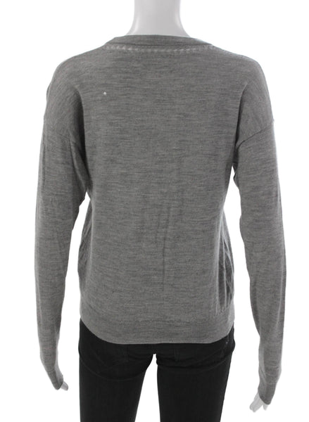 Zadig & Voltaire Womens Merino Wool Pullover Crew Neck Gray Size XS