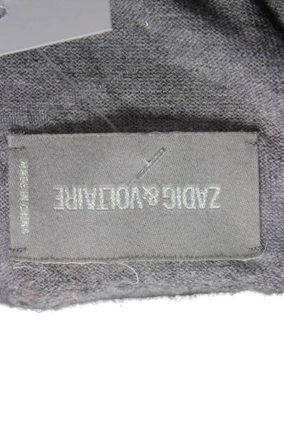 Zadig & Voltaire Womens Merino Wool Pullover Crew Neck Gray Size XS