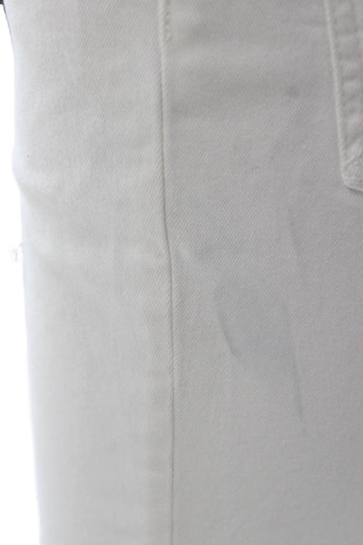 Zadig & Voltaire Womens Cropped White Cotton Jeans Size 24