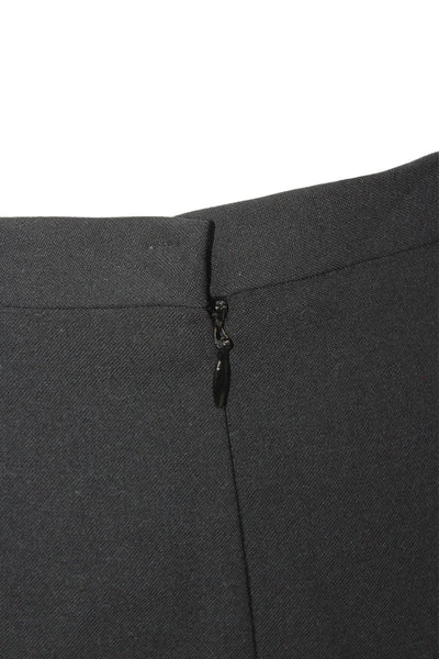 Dolce & Gabbana Womens Straight Pencil Skirt Black Virgin Wool Zip Size 38