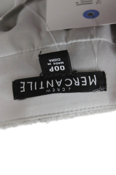 J Crew Women Straight Pencil Mini Wool Skirt Gray Zip Size 00P