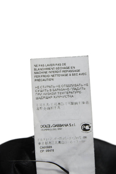 Dolce & Gabbana Women Pencil Skirt Black Wool Zip Knee Length Size 36