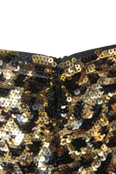 Michael Michael Kors Women Pencil Animal Print Black Skirt Size XS