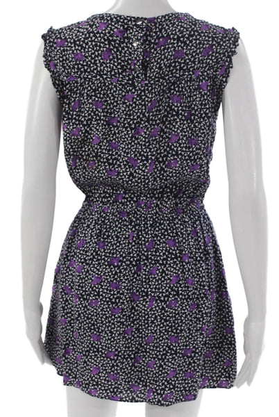 Maje Womens Fit & Flare Dress Black Viscose Sleeveless Round Neck Size 36