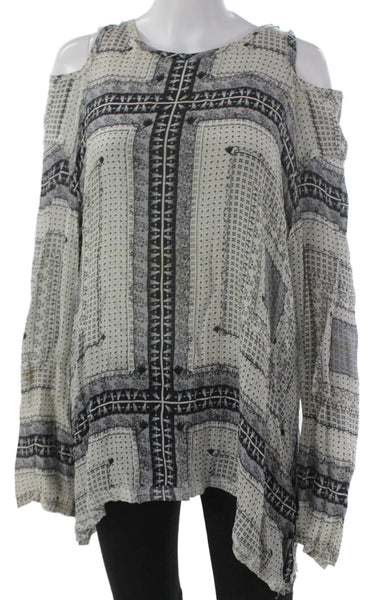Jonathan Cohen Women Multicolor Viscose Tunic Long Sleeve Size S