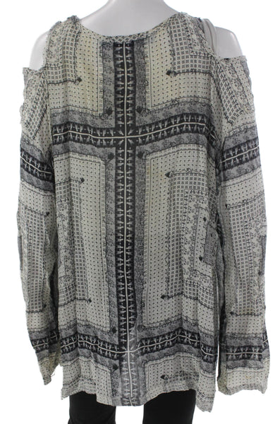 Jonathan Cohen Women Multicolor Viscose Tunic Long Sleeve Size S