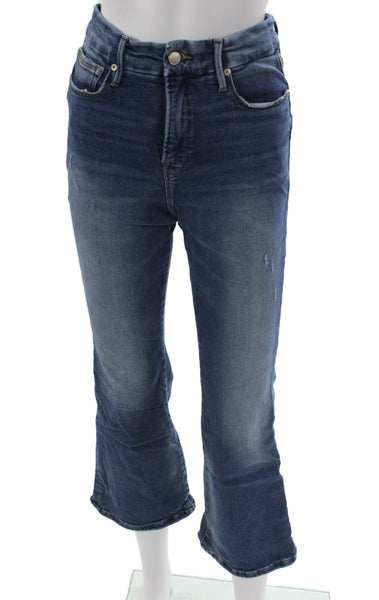 Good American Women Bootcut Jeans Blue Mid Rise 27in Size 26
