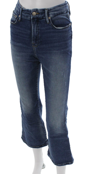 Good American Women Bootcut Jeans Blue Mid Rise 27in Size 26