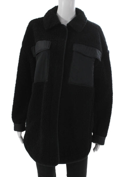 Canada Goose Women Wool Black Snap Jacket Long Sleeve Size M