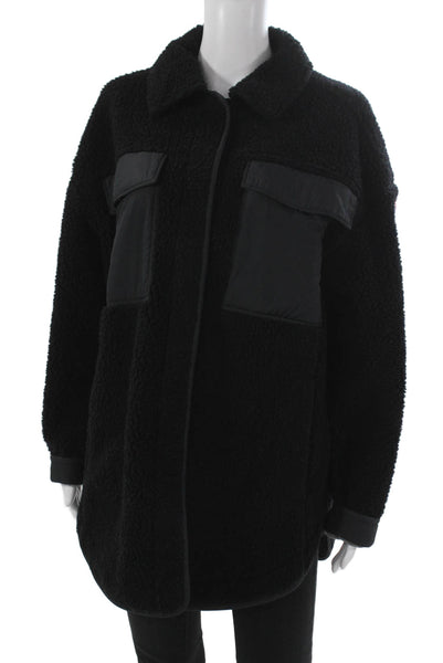Canada Goose Women Wool Black Snap Jacket Long Sleeve Size M