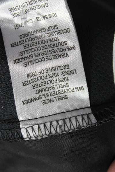 Calvin Klein Womens Rain Coat Black Zip 94% Polyester 6% Spandex Size XL