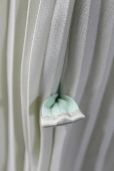 Max Mara Green Accordion Strapless A Line Dress Size 8 NEW LL19LL