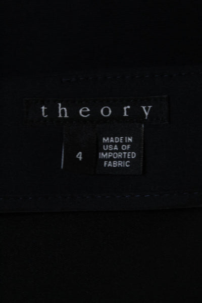 Theory Dark Blue Cotton Mini Pencil Skirt Size 4 New $335 LL19LL