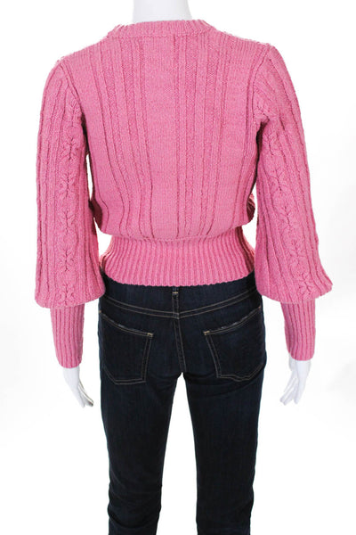 Urban Outfitters J.O.A. Womens Chloe Cropped Sweater Pink Size Medium Lot 2