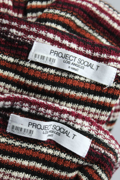 Project Social T Womens Room Service Boat Neck Sweater Size Extra Small Lot 2