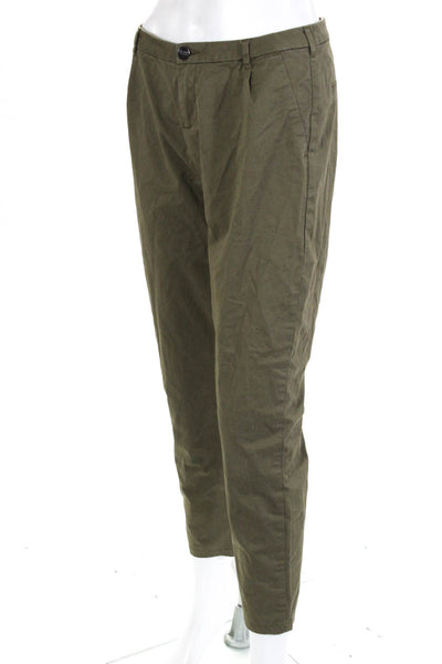 Scotch & Soda  Olive Green Cotton Pleated Chino Pants European Size 26, US 6