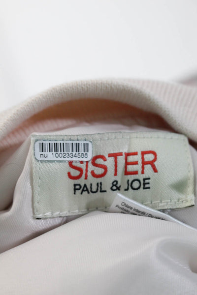Paul & Joe Sister Womens Bomatous Floral Cat Satin Bomber Jacket Pink Size IT 36