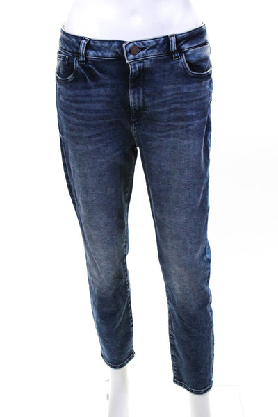 DL1961 Women's  Florence Mid-Rise Cropped Skinny Jeans Blue Size 26