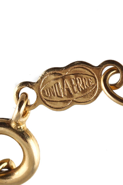 Designer 18KT Yellow Gold Antique Charm 39" Chain Necklace