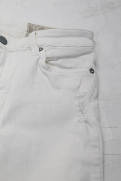 Allsaints Current/Elliott Womens Skinny Jeans White Dark Wash Sizes 26 25 Lot 2