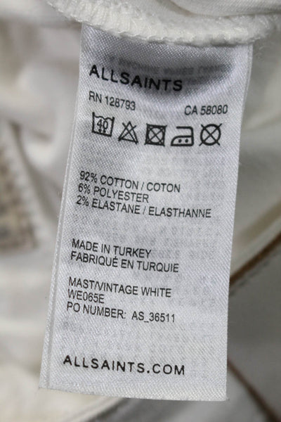 Allsaints Current/Elliott Womens Skinny Jeans White Dark Wash Sizes 26 25 Lot 2