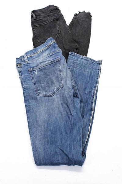 Allsaints Brockenbow Womens Mid Rise Skinny Leg Jeans Black Blue Size 27 Lot 2