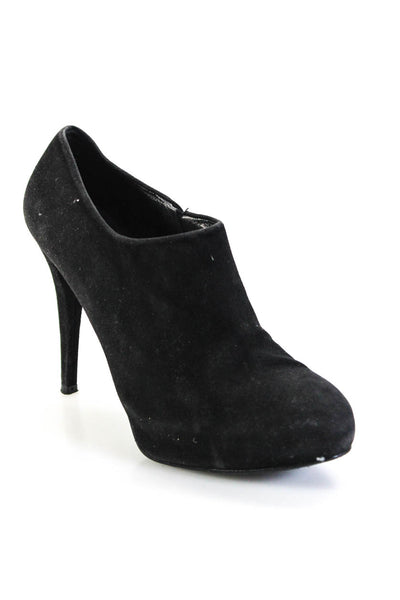 Stuart Weitzman For Scoop Womens Stiletto Heel Ankle Booties Black Suede 6.5