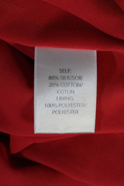 Tanya Taylor Womens Short Sleeve Floral New Blaire Dress Red Size 4 12189917
