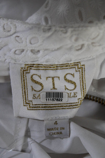 Sail to Sable Womens Cotton Eyelet Shift Dress White Size 4 11157822