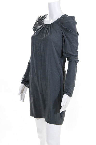 Twelfth Street by Cynthia Vincent Womens Long Sleeve Shift Dress Gray Size M