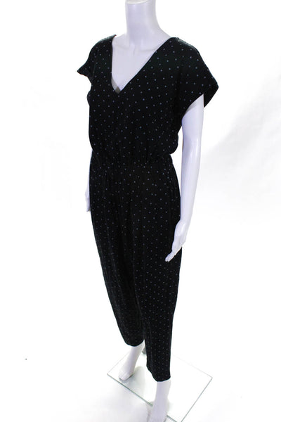 La Vie Rebecca Taylor Womens Rompy Dot Jumpsuit Black White Size Large 12538888