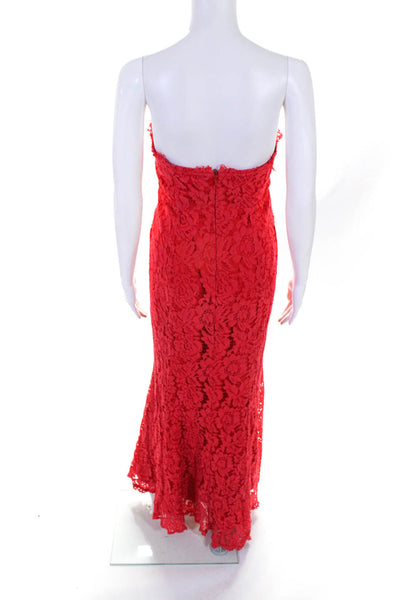 Fame & Partners Womens Lace Twilight Gown Red Size 10 12561725