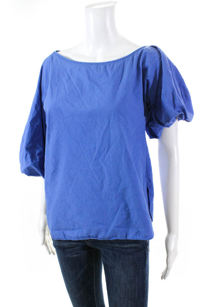 Amanda Uprichard Womens Cotton Dusk Mra Top Blue Size Medium 11182150