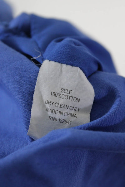 Amanda Uprichard Womens Cotton Dusk Mra Top Blue Size Medium 11182150