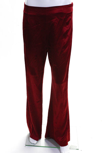 Galvan London Womens Flare Leg Trousers Scarlet Red Size 8 11083170