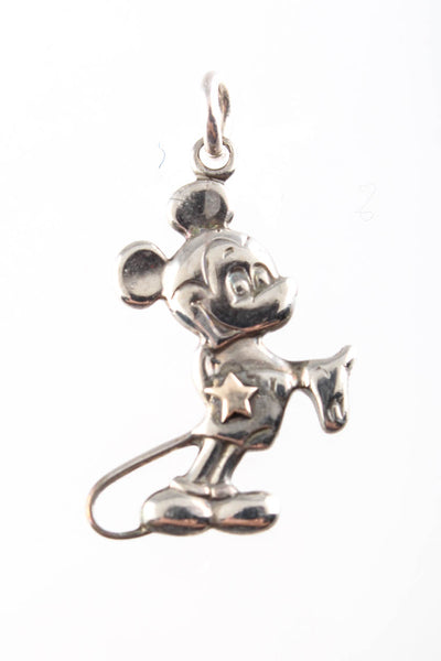 Jasper Sterling Silver Cartoon Mouse Gold Star Vintage Charm