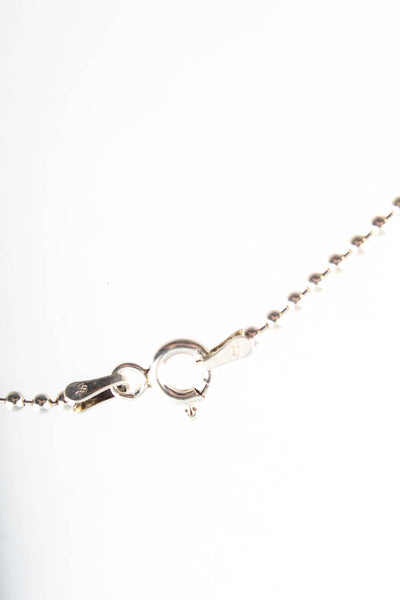 Jasper Sterling Silver 24" Ball Chain Necklace