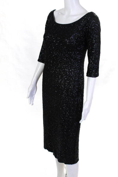Dress The Population Womens Addison Sequin Sheath Black Size X-Large 10733130