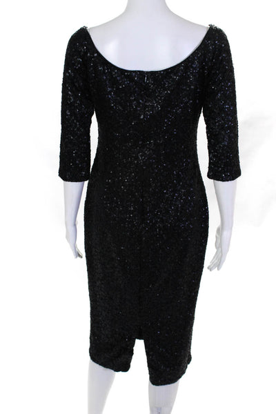 Dress The Population Womens Addison Sequin Sheath Black Size X-Large 10733130