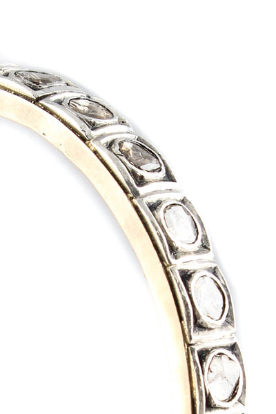 Designer Sterling Silver Rose Cut Diamond Bracelets Lot 3
