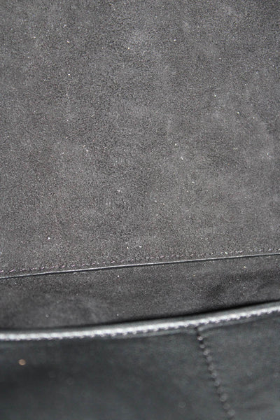 Valentino Garavani Womens Rockstud Bloomy Gathered Tote Handbag Black Leather