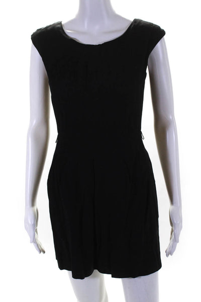 Alice + Olivia Womens High Neck Sleeveless A Line Dress Black Size 0 LL19LL